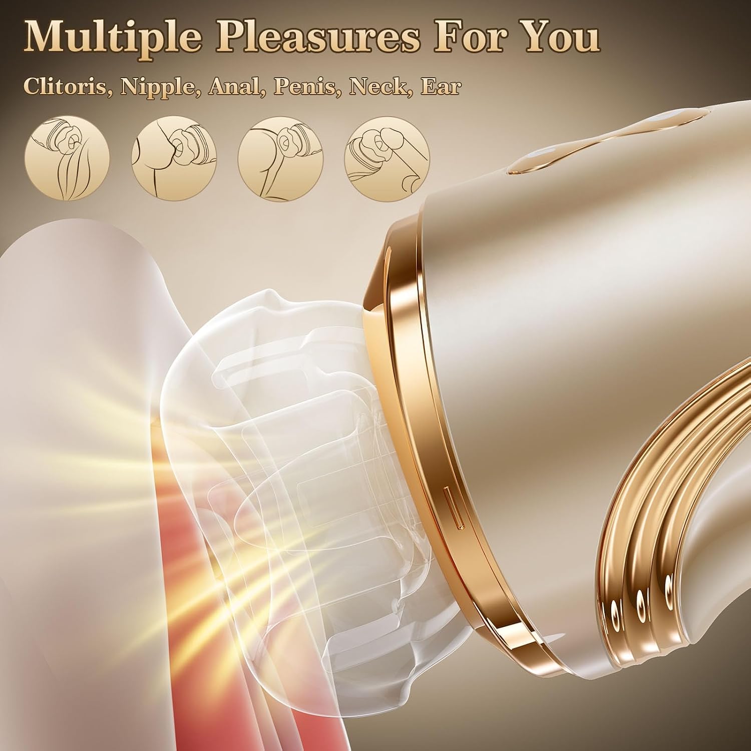 Rose Smart Personal Wellness Massager – App-Controlled Silicone Device with 10 Gentle Motion, 3 Suction & 10 Vibration Modes, Rechargeable Waterproof Design & Ergonomic Comfort – Rose