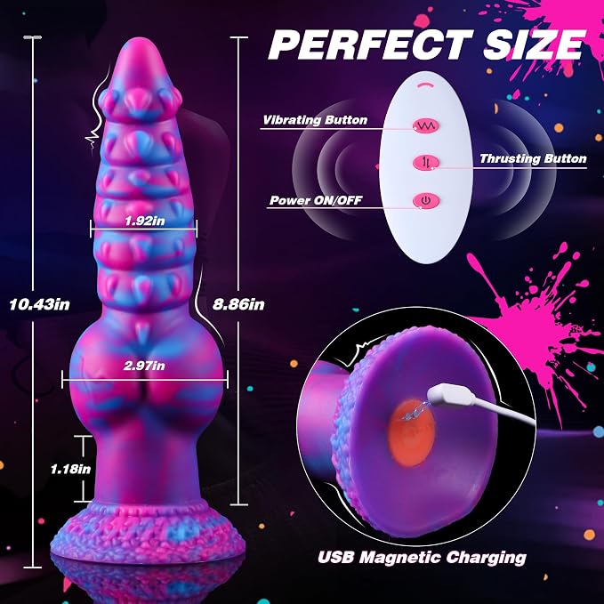 Premium Silicone Device with Dynamic Motion & Vibration Functions, Ergonomic Design, Soft-Touch Finish & Stable Hands-Free Support