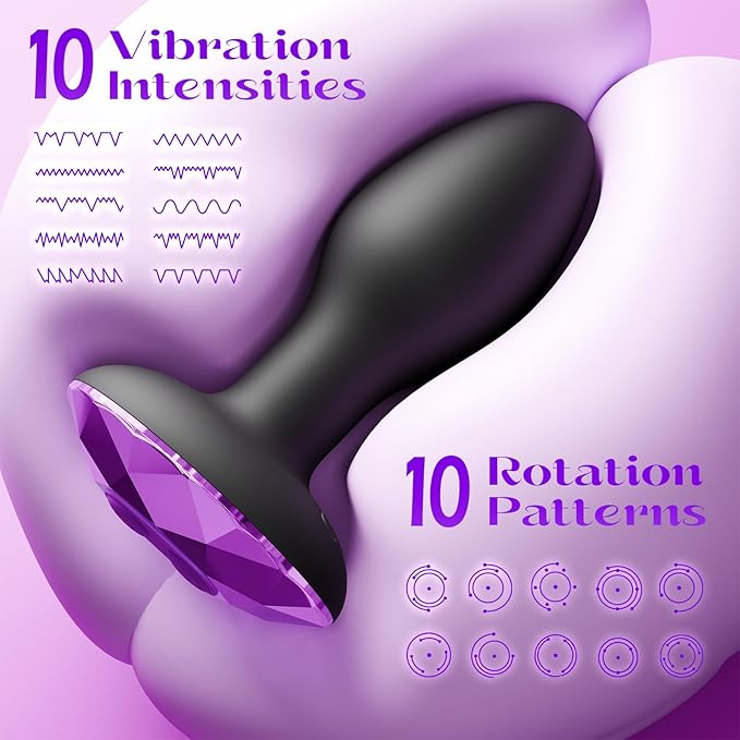 Personal Wellness Massager – Waterproof Silicone Device with 10 Rotation & Vibration Modes, Ergonomic Design, Flexible Comfort Fit & Easy-to-Use Controls for Beginners and Experienced Users