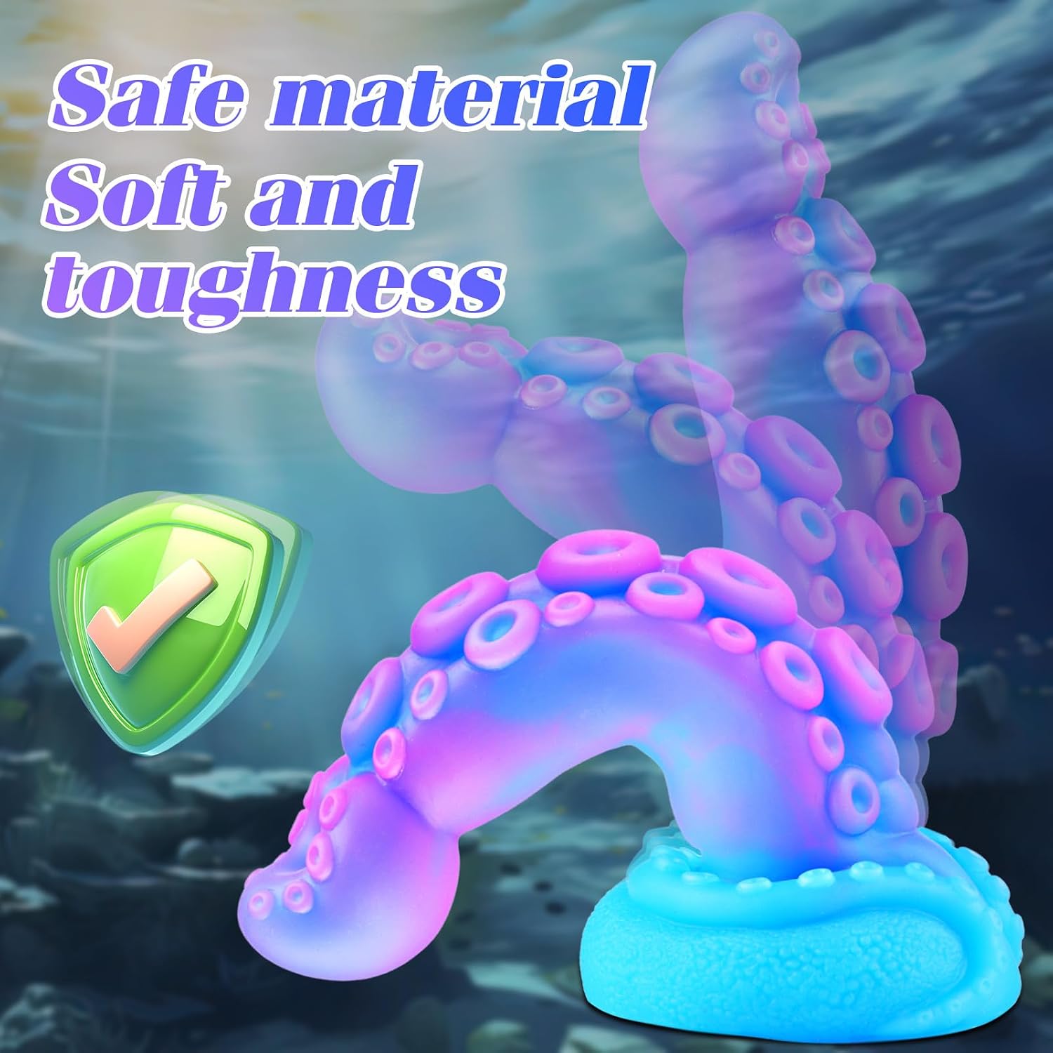 10" Silicone Fantasy Premium Extra-Large Silicone Fantasy Personal Wellness Massager  Flexible Body-Safe Silicone Design with Wide XL Construction, Hands-Free Suction Base, Unique Textured Finish, Waterproof-Friendly Build, and Durable Premium Materials.