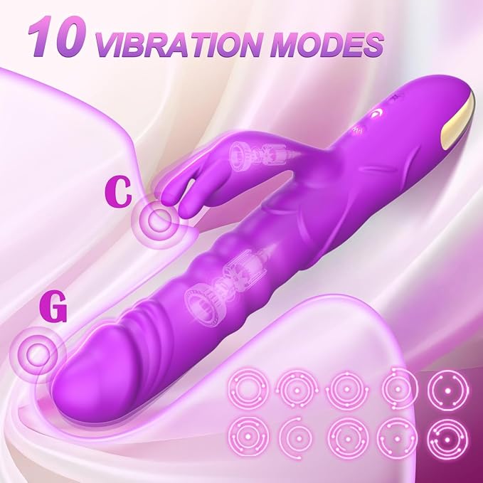 Rose Personal Wellness Massager – Waterproof Rechargeable Silicone Device with 3 Dynamic Motion & 10 Vibration Modes, Ergonomic Dual-Action Design & Premium Soft-Touch Finish