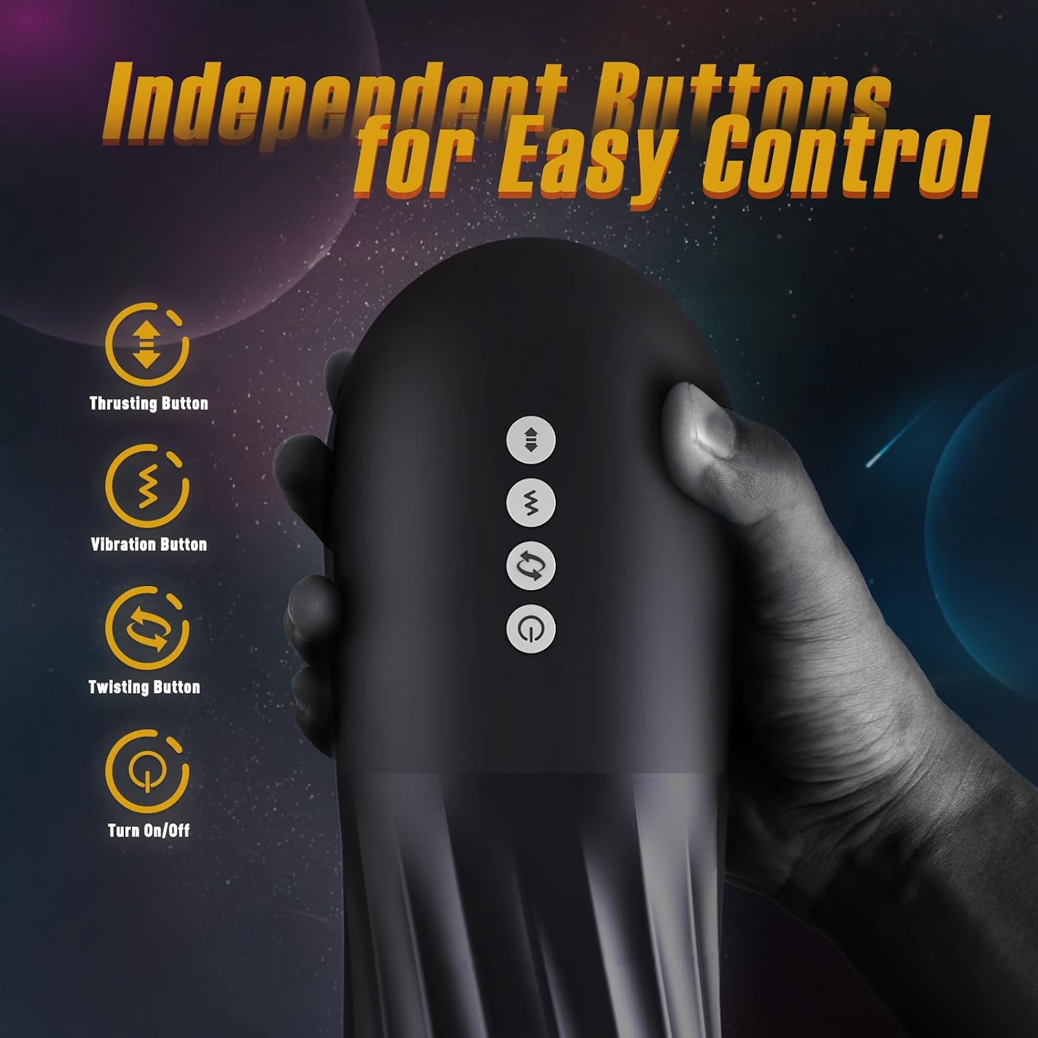 Automatic Personal Wellness Massager – Hands-Free Device with 3 Twisting, 5 Dynamic Motion & Vibration Modes, Gentle Warming Function, Soft-Touch Interior & Ergonomic Design