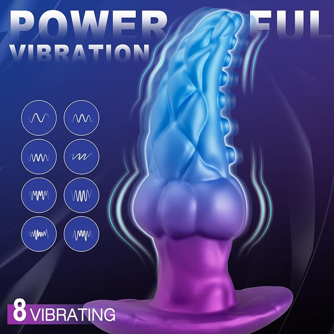 FlexiCore Personal Wellness Massager – Remote-Controlled Silicone Device with 8 Vibration Modes, Flexible Textured Design, Secure T-Base & Ergonomic Comfort Fit