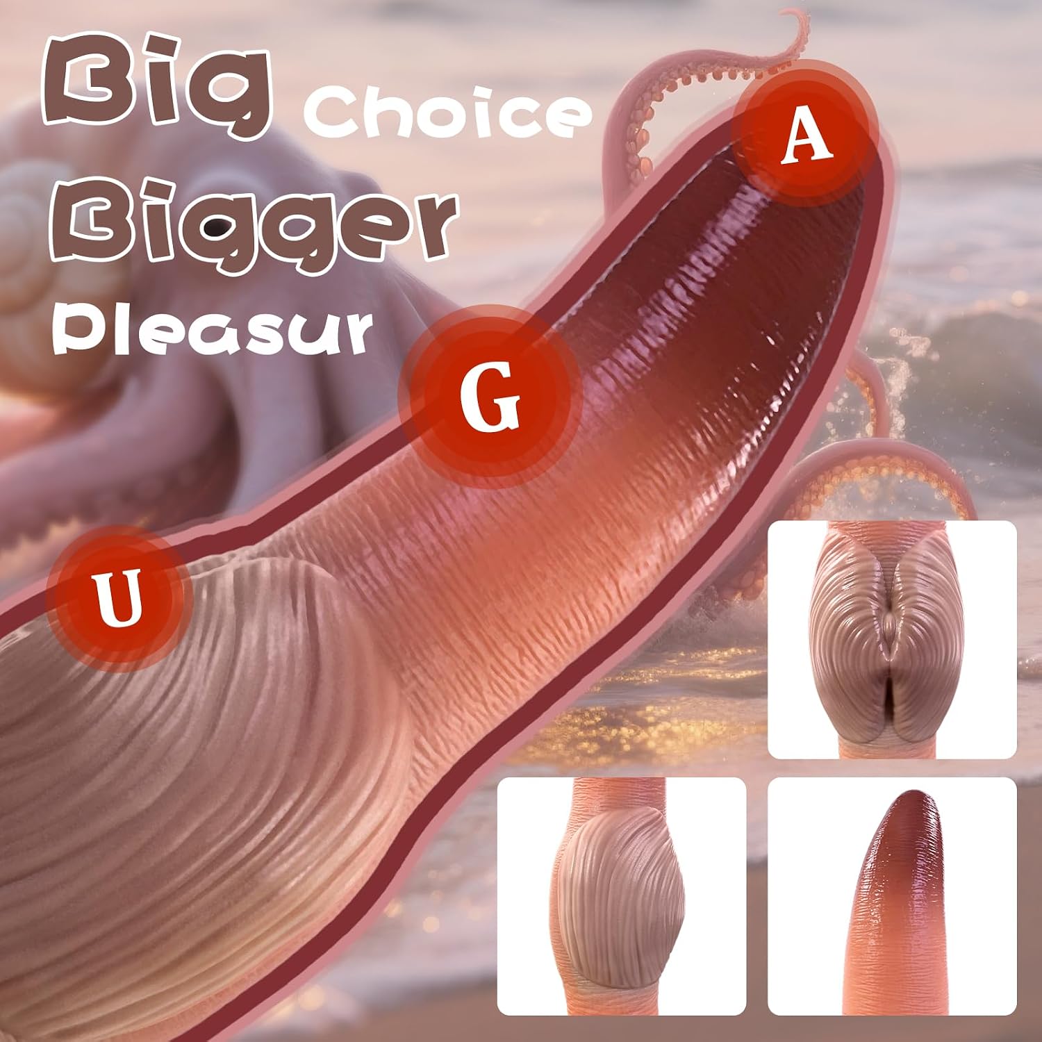 XXL Fantasy Personal Wellness Companion – Premium Soft-Touch Silicone Design with Extra-Thick Knotted Profile, Stable Suction Base, Ergonomic Contours & Advanced Comfort Fit