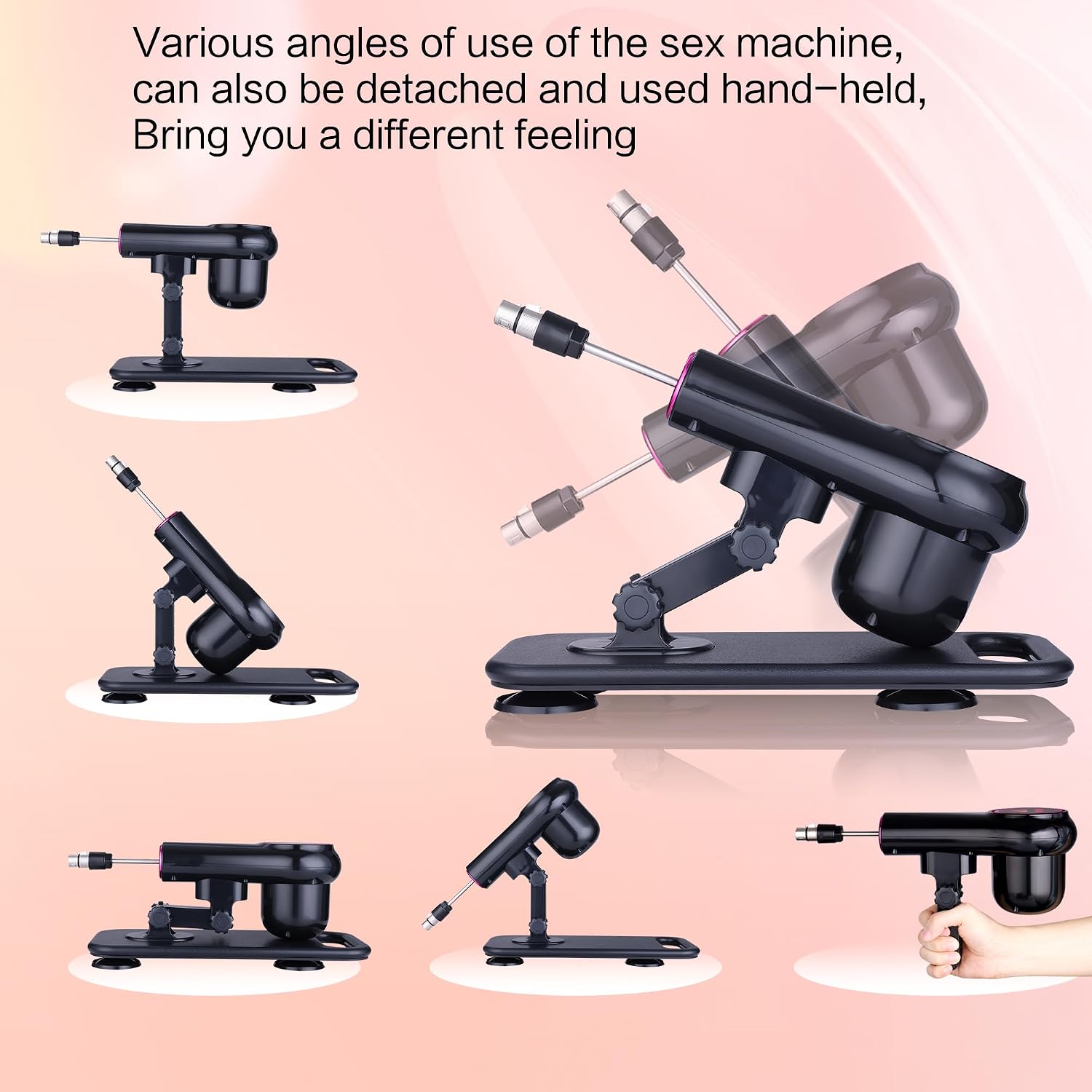 Automatic Personal Wellness System – Powerful Motion Device with Secure Suction Base, 3XLR Connector & 8 Interchangeable Attachments, Designed for Adjustable Comfort