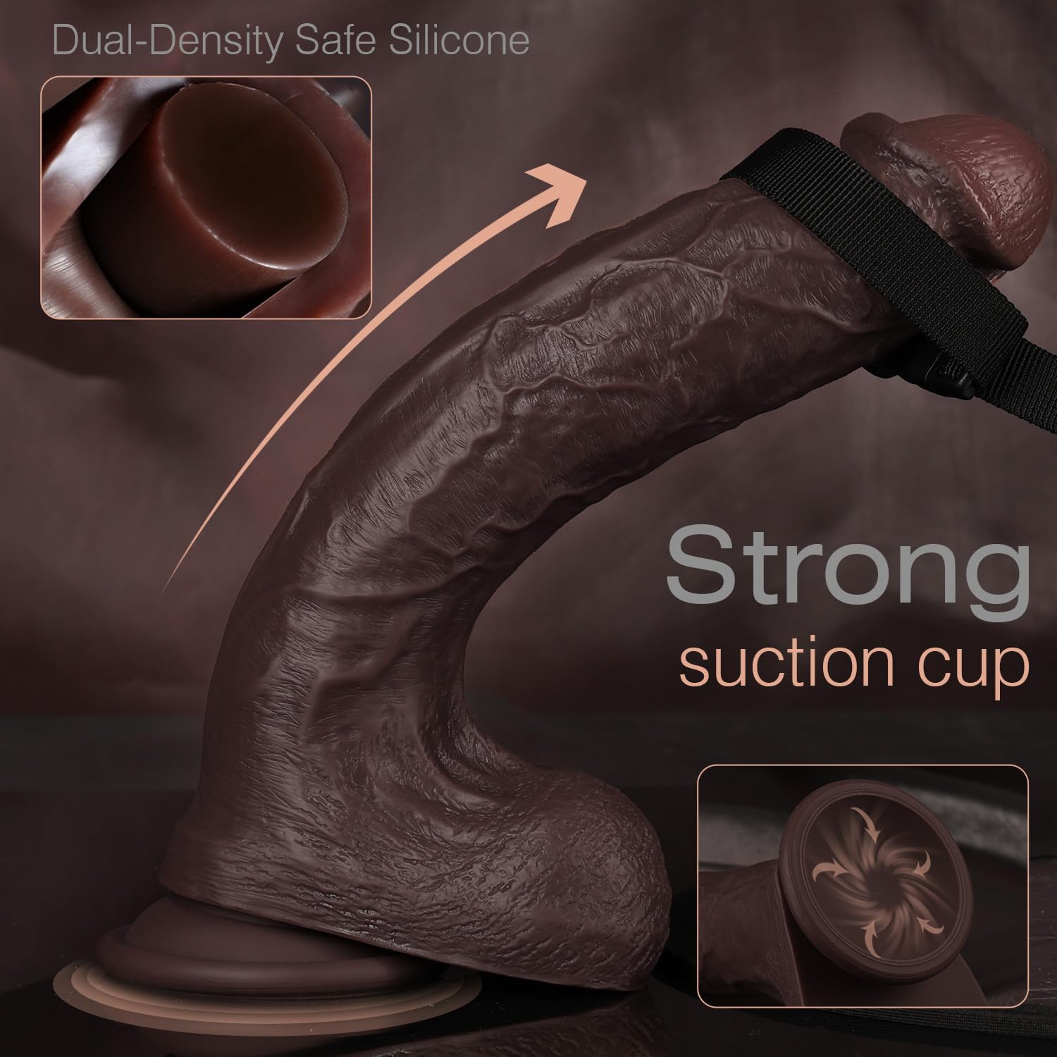 XXL Personal Wellness Companion – 11-Inch Premium Silicone Design with Realistic Skin-Like Finish, Extra-Thick Ergonomic Profile, Strong Suction Base & Hands-Free Stability