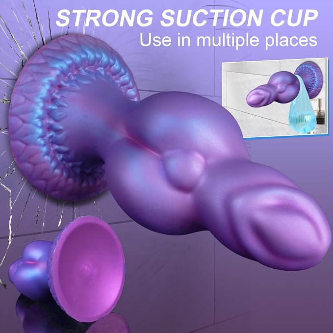 XXL Personal Wellness Companion – Premium Soft-Touch Silicone Design with 3-Inch Wide Profile, Knotted Ergonomic Contours, Strong Suction Base & Stable Hands-Free Support