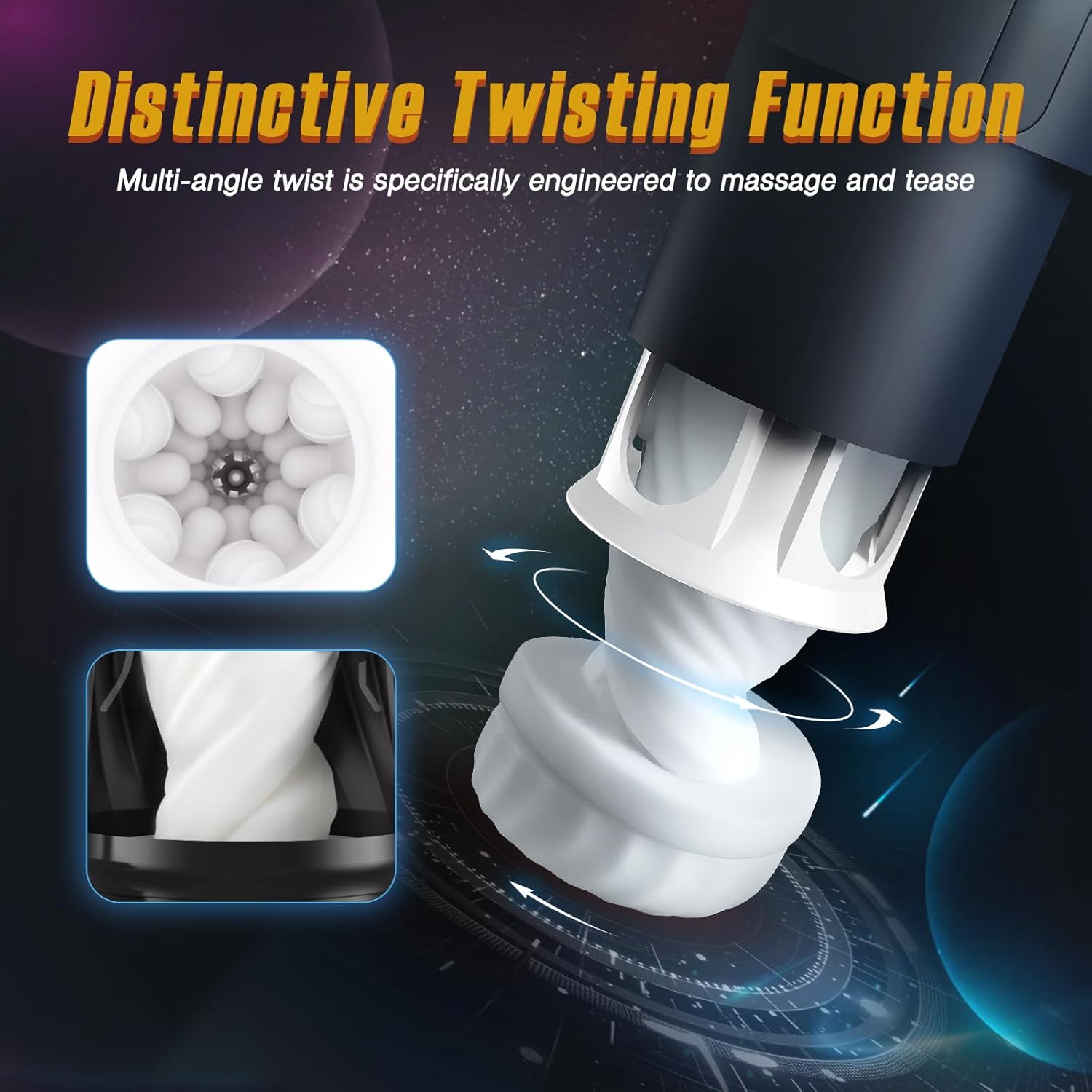 Automatic Personal Wellness Massager – Hands-Free Device with 3 Twisting, 5 Dynamic Motion & Vibration Modes, Gentle Warming Function, Soft-Touch Interior & Ergonomic Design