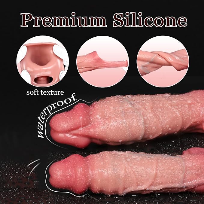 2.28-Inch Premium Silicone Extension with Integrated Support Ring, Flexible Comfort Fit, Reusable Design & Ergonomic Contours