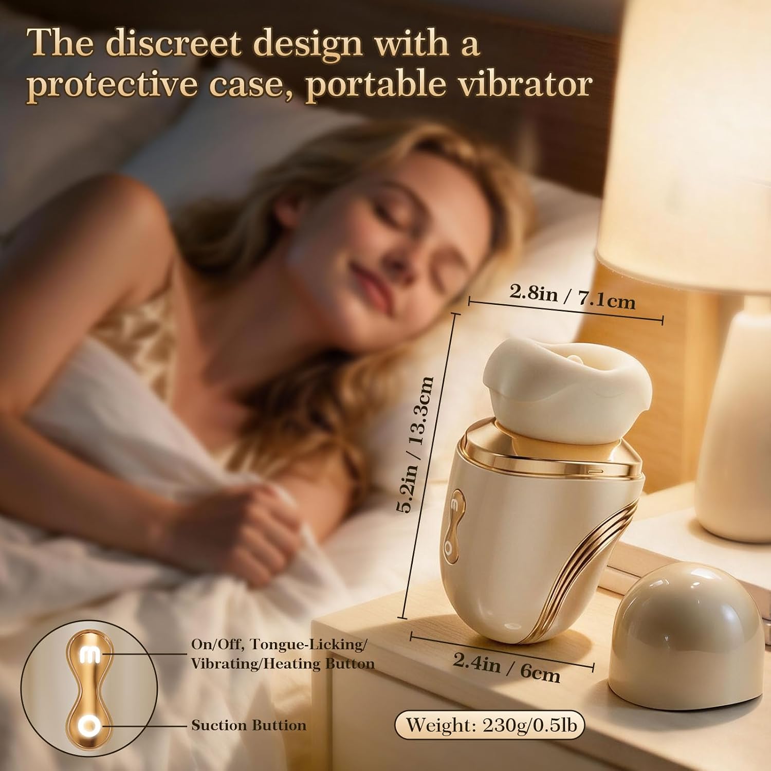 Rose Smart Personal Wellness Massager – App-Controlled Silicone Device with 10 Gentle Motion, 3 Suction & 10 Vibration Modes, Rechargeable Waterproof Design & Ergonomic Comfort – Rose