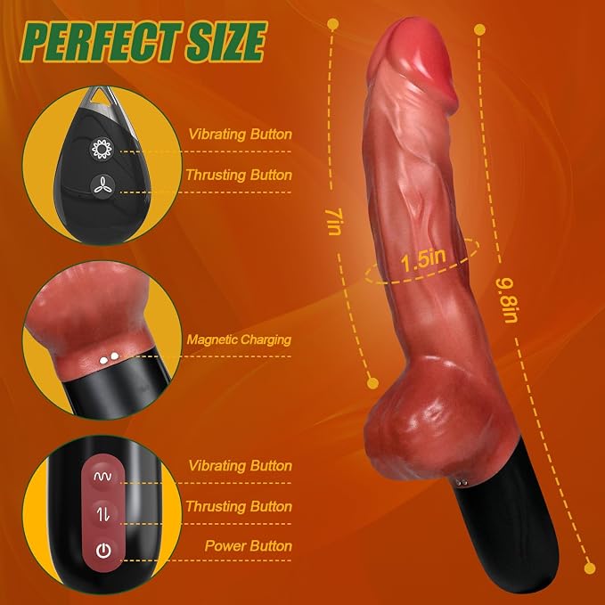 Personal Massager – Remote-Control Wellness Device with 7 Dynamic Motion & 7 Vibration Modes, Realistic Ergonomic Design, Soft-Touch Comfort & Adjustable Intensity