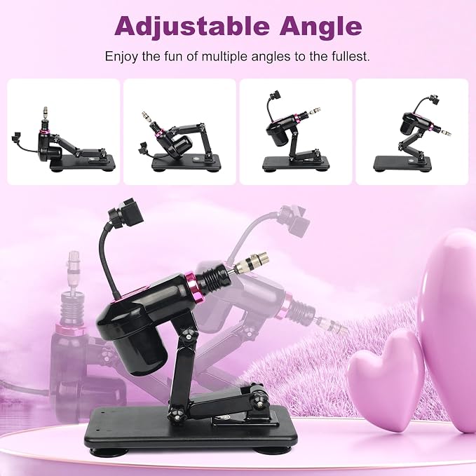 Mini Personal Wellness System – Compact Automatic Comfort Device with Dual Attachments, Multi-Angle Adjustable Stand, Ergonomic Design & Versatile Connector Support