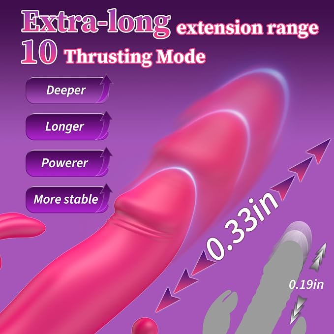 Personal Wellness Massager – Soft, Quiet & Waterproof Silicone Device with 10 Dynamic Motion Modes, 10 Vibration Settings, Flexible Beaded Design & Ergonomic Comfort Fit – Rose