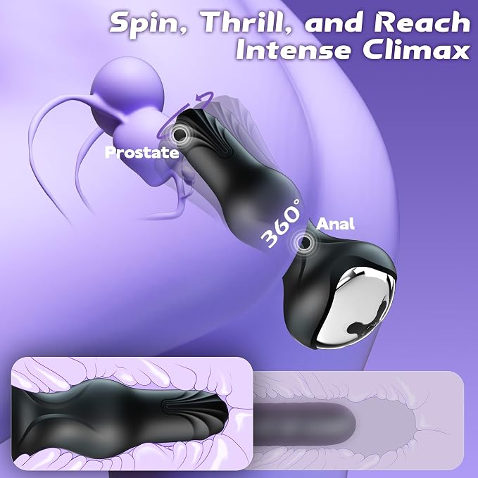 Personal Wellness Massager – Waterproof Silicone Device with 10 Rotation & Vibration Modes, Ergonomic Design, Flexible Comfort Fit & Beginner-Friendly Controls