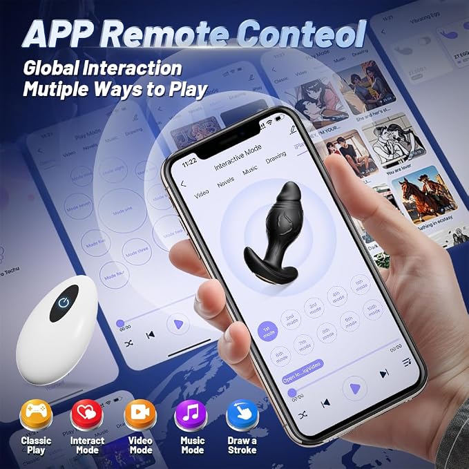 Smart Personal Wellness Massager – App & AI-Controlled Silicone Device with 360° Rotation, Multi-Mode Vibration, Ergonomic Design & Comfortable, Flexible Fit