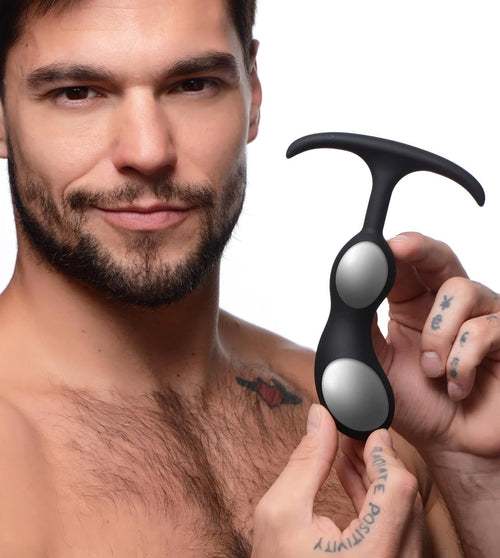 Heavy Hitters Premium Silicone Weighted Prostate Plug - Large Black