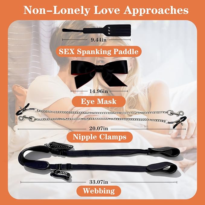 Personal Wellness Accessory Kit – Premium Adjustable Comfort Set with Soft-Touch Cuffs, Eye Mask, Body Straps & Coordinated Accessories