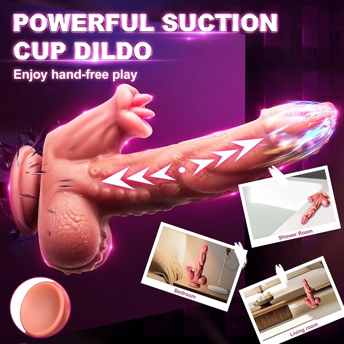 10.2" Smart Personal Wellness Massager – Remote-Controlled Silicone Device with 10 Dynamic Motion & Vibration Modes, Gentle Warming Function, Suction Base & Ergonomic Comfort Design
