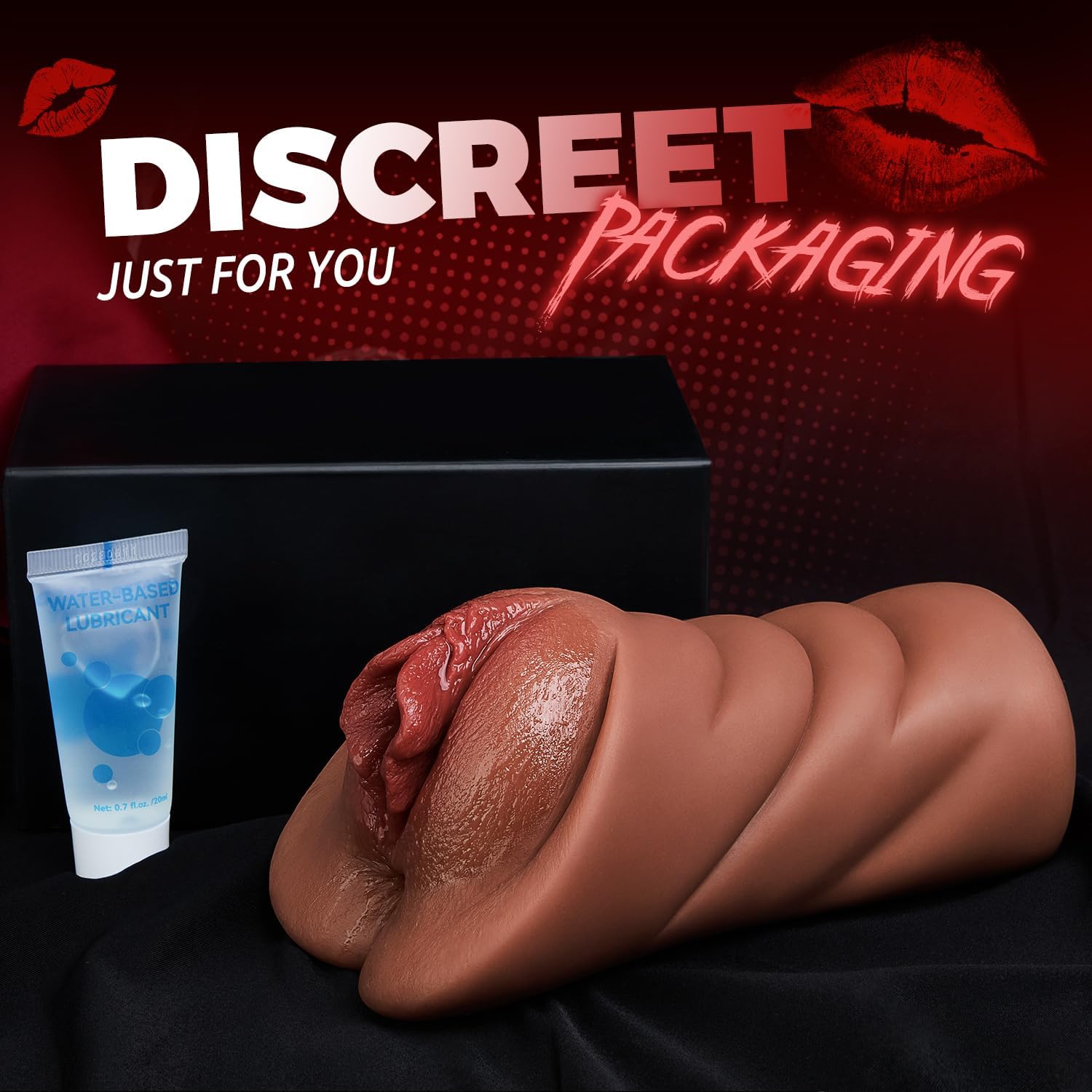 5D Personal Wellness Massager – Premium Soft-Touch Stroker with Deep Textured Interior, Dual Comfort Channels, Ergonomic Grip & Easy-Care Construction – Brown