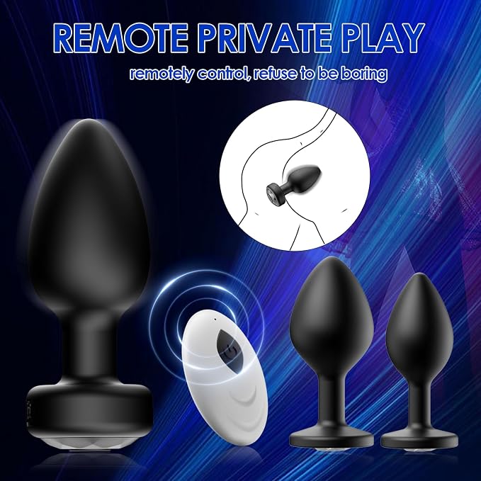 Premium Silicone Personal Care Device with Remote Control, 10 Vibration Modes, Ergonomic Design & Comfortable Adjustable Fit – Black