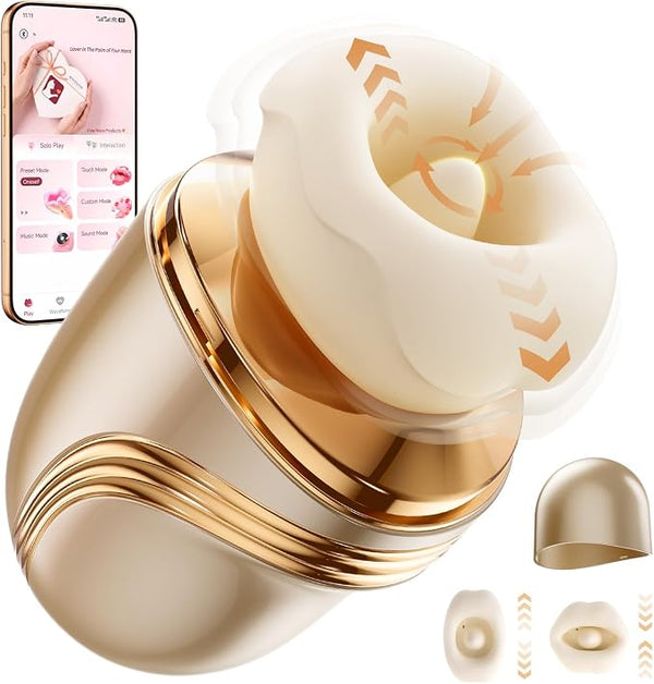 Rose Smart Personal Wellness Massager – App-Controlled Silicone Device with 10 Gentle Motion, 3 Suction & 10 Vibration Modes, Rechargeable Waterproof Design & Ergonomic Comfort – Rose