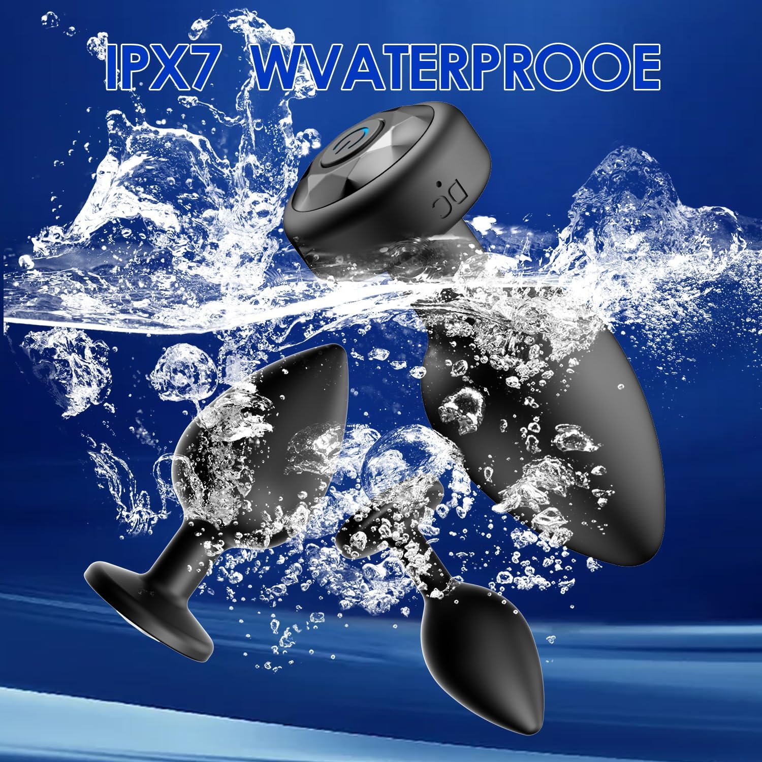 Premium Silicone Personal Care Device with Remote Control, 10 Vibration Modes, Ergonomic Design & Comfortable Adjustable Fit – Black