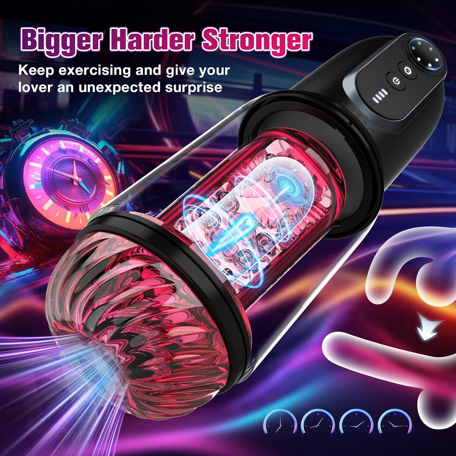 Smart Personal Wellness Massager – App-Controlled Automatic Device with Thrusting, Rotating, Suction & Gentle Motion Functions, Power Display & Ergonomic Soft-Touch Design