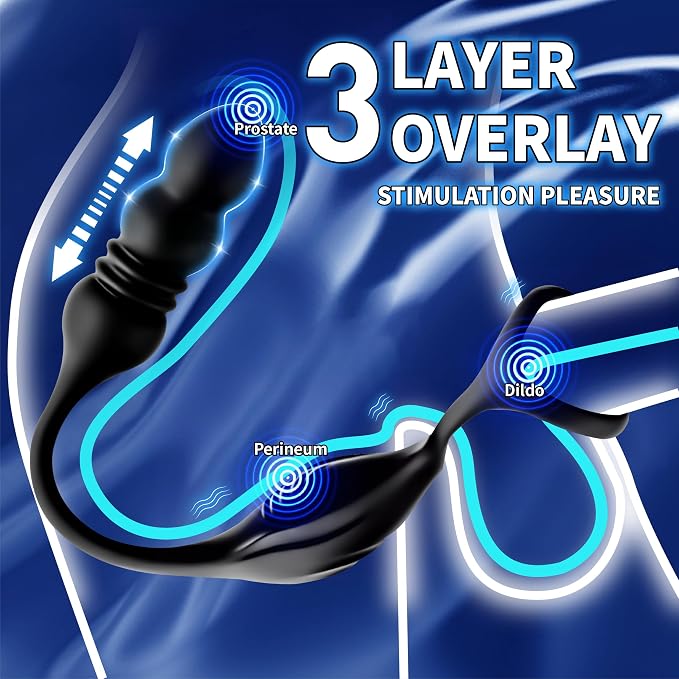 Pro Personal Wellness Massager – Remote-Control Rechargeable Device with 9 Vibration Modes, Flexible Beaded Design, Ergonomic Comfort & Adjustable Wearable Fit