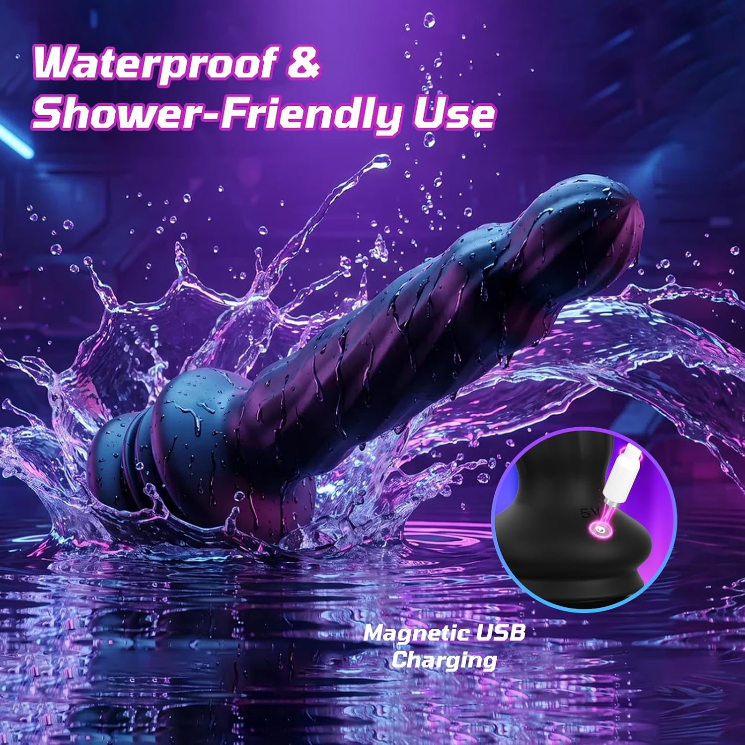 Pro Personal Wellness Massager – 4-in-1 Remote-Control Device with Swirling, Wriggling, Rotating & Vibration Modes, Premium Soft-Touch Design, Stable Suction Base & Ergonomic Comfort