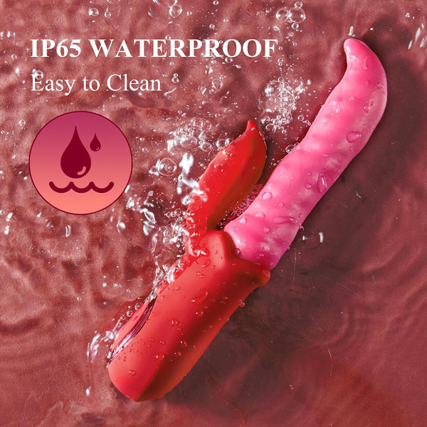 3-in-1 Personal Wellness Massager – Waterproof Silicone Device with 10 Wave Modes, 10 Gentle Vibration Settings, Ergonomic Comfort Design & 6.29-Inch Profile