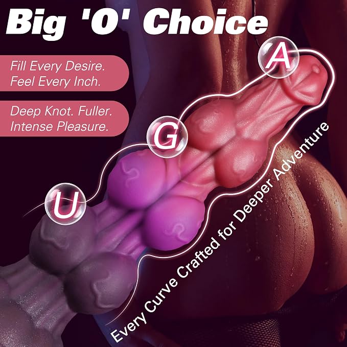 Fantasy Personal Wellness Companion – Premium Purple Silicone Design with Thick Knotted Contours, Strong Suction Base, Flexible Ergonomic Profile & Advanced Comfort Fit