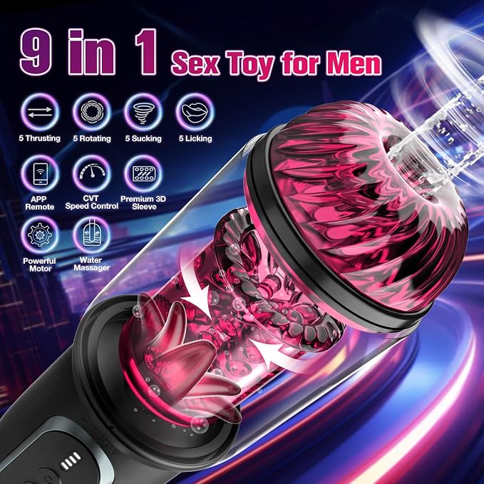 Smart Personal Wellness Massager – App-Controlled Automatic Device with Thrusting, Rotating, Suction & Gentle Motion Functions, Power Display & Ergonomic Soft-Touch Design