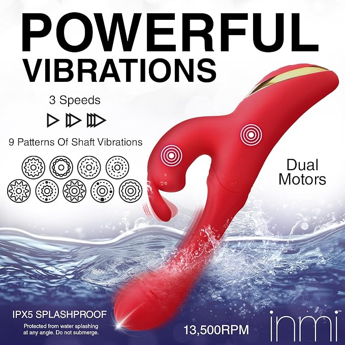 Duo Personal Wellness Massager Set – Premium Rechargeable Silicone Devices with Dual-Zone Vibration, Flexible Flicking Motion, Ergonomic G-Spot Comfort Design & Smooth Soft-Touch Finish – Red