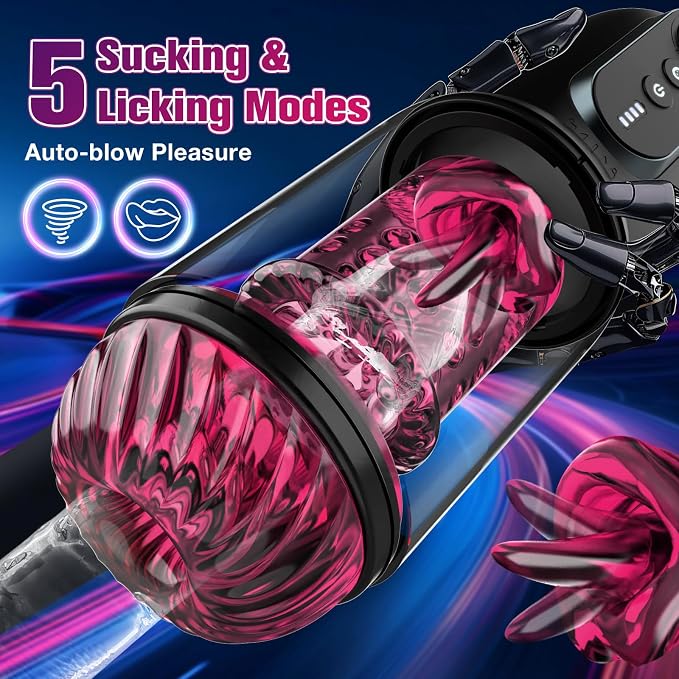 Smart Personal Wellness Massager – App-Controlled Automatic Device with Thrusting, Rotating, Suction & Gentle Motion Functions, Power Display & Ergonomic Soft-Touch Design