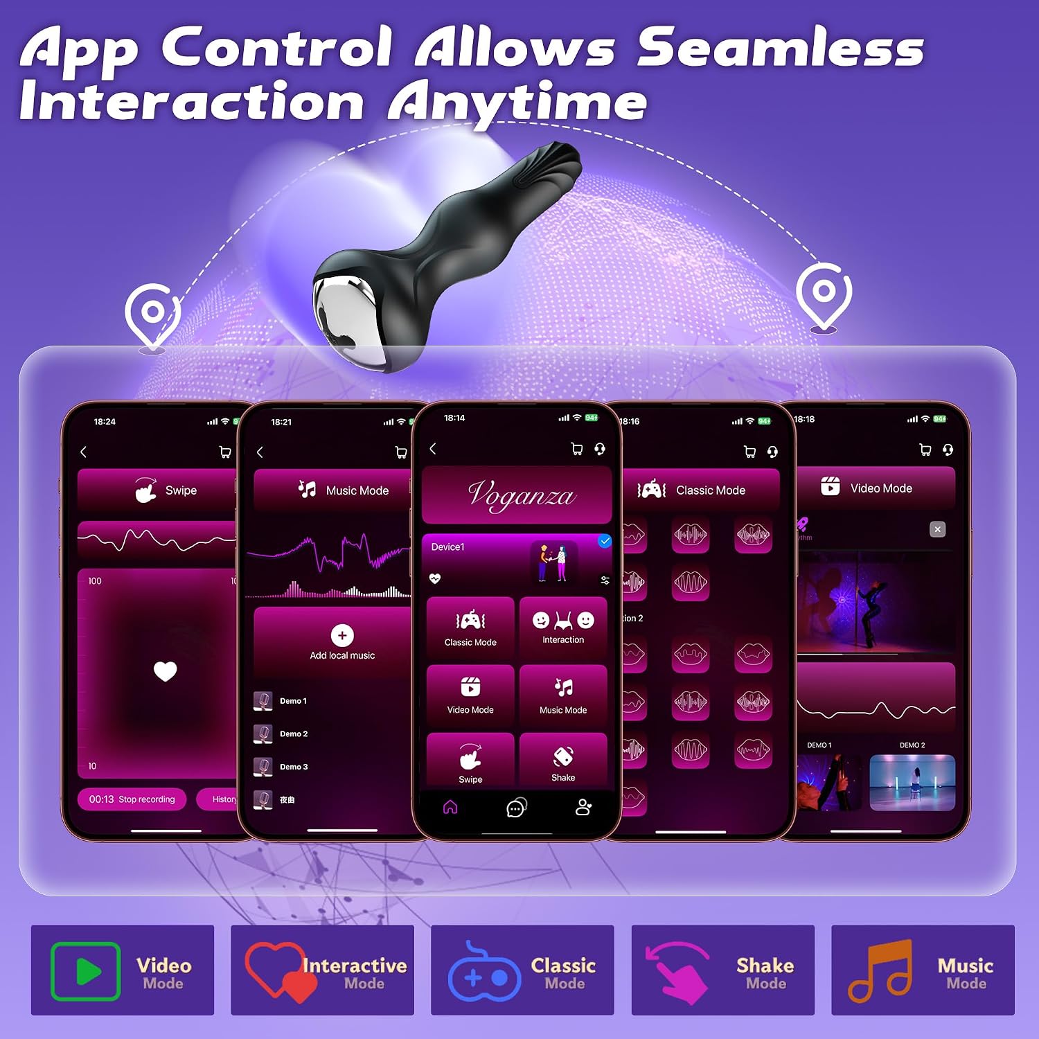 Personal Wellness Massager – Waterproof Silicone Device with 10 Rotation & Vibration Modes, Ergonomic Design, Flexible Comfort Fit & Beginner-Friendly Controls