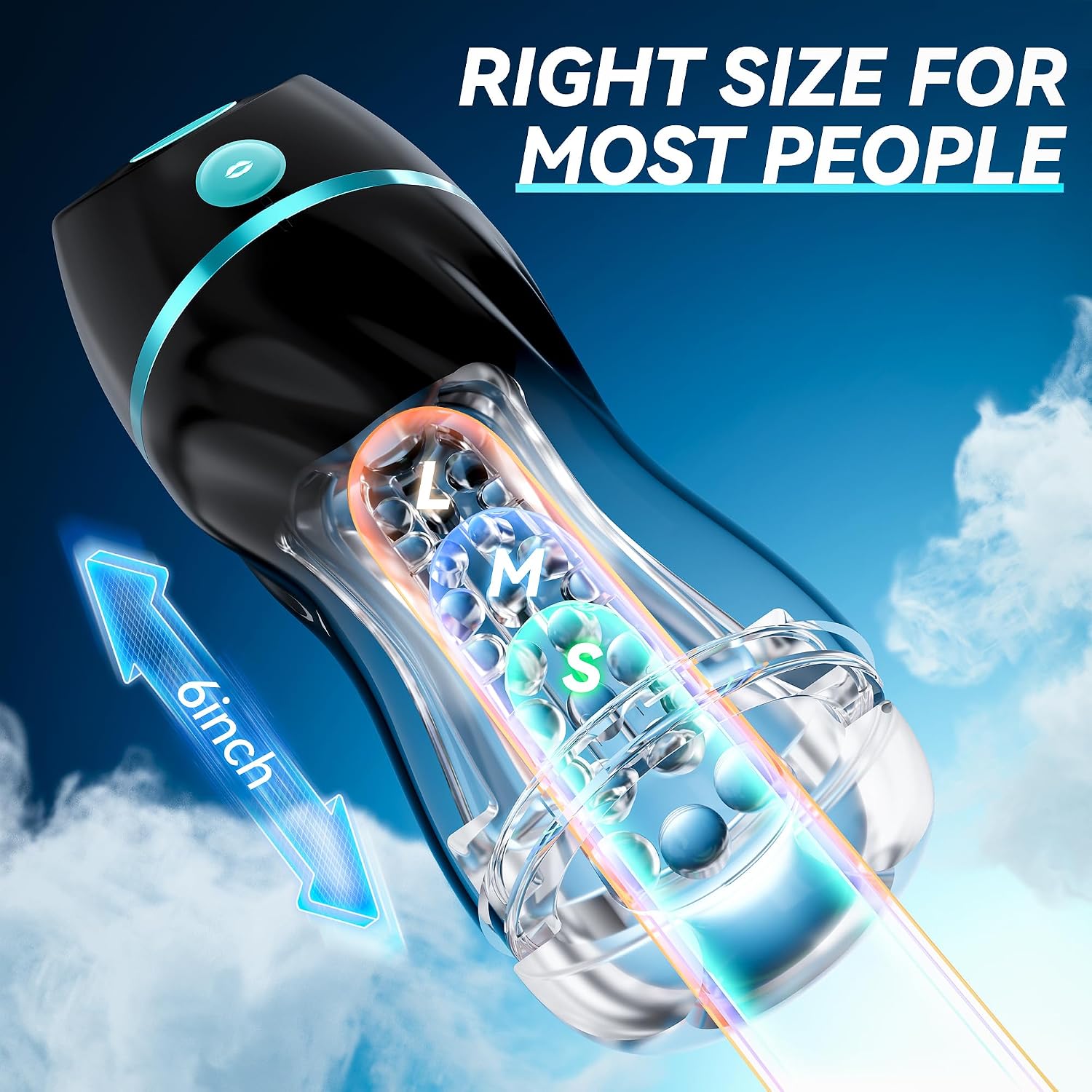 Suction Male Masturbator, AI Pocket Pussy with 7 Modes Adult Toys | Hands-free suction male stroker with 7 modes, 3D textured sleeve, AI interaction, removable cup, and easy-clean design