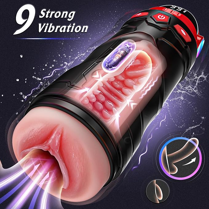Personal Wellness Massager – Rechargeable Electronic Device with Dual Soft-Touch Sleeves, 9 Pulsing & 9 Vibration Modes, LCD Control Display & Ergonomic Grip
