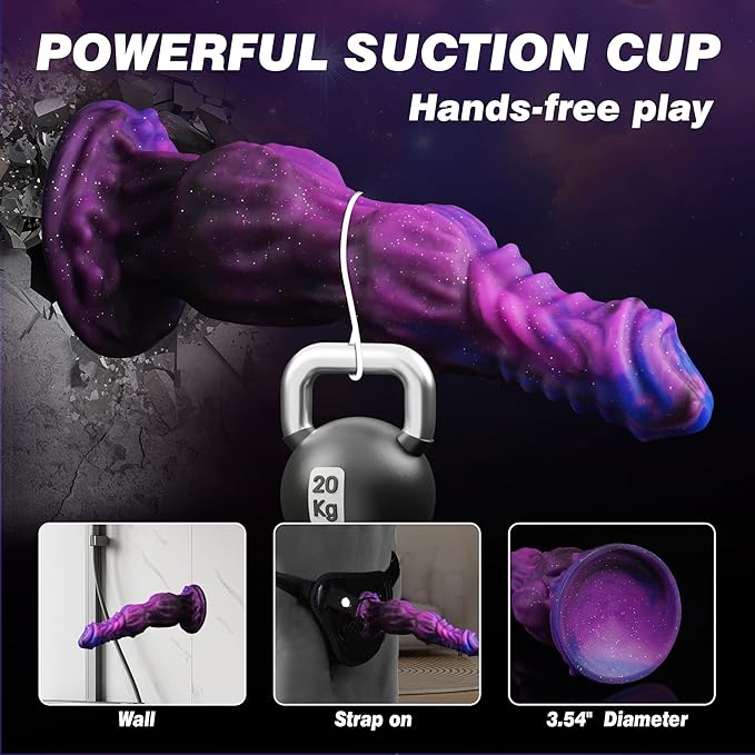 Fantasy Wellness Companion – Premium Soft-Touch Silicone Design with Dual Knotted Contours, Flexible Ergonomic Profile, Strong Suction Base & Stable Hands-Free Support
