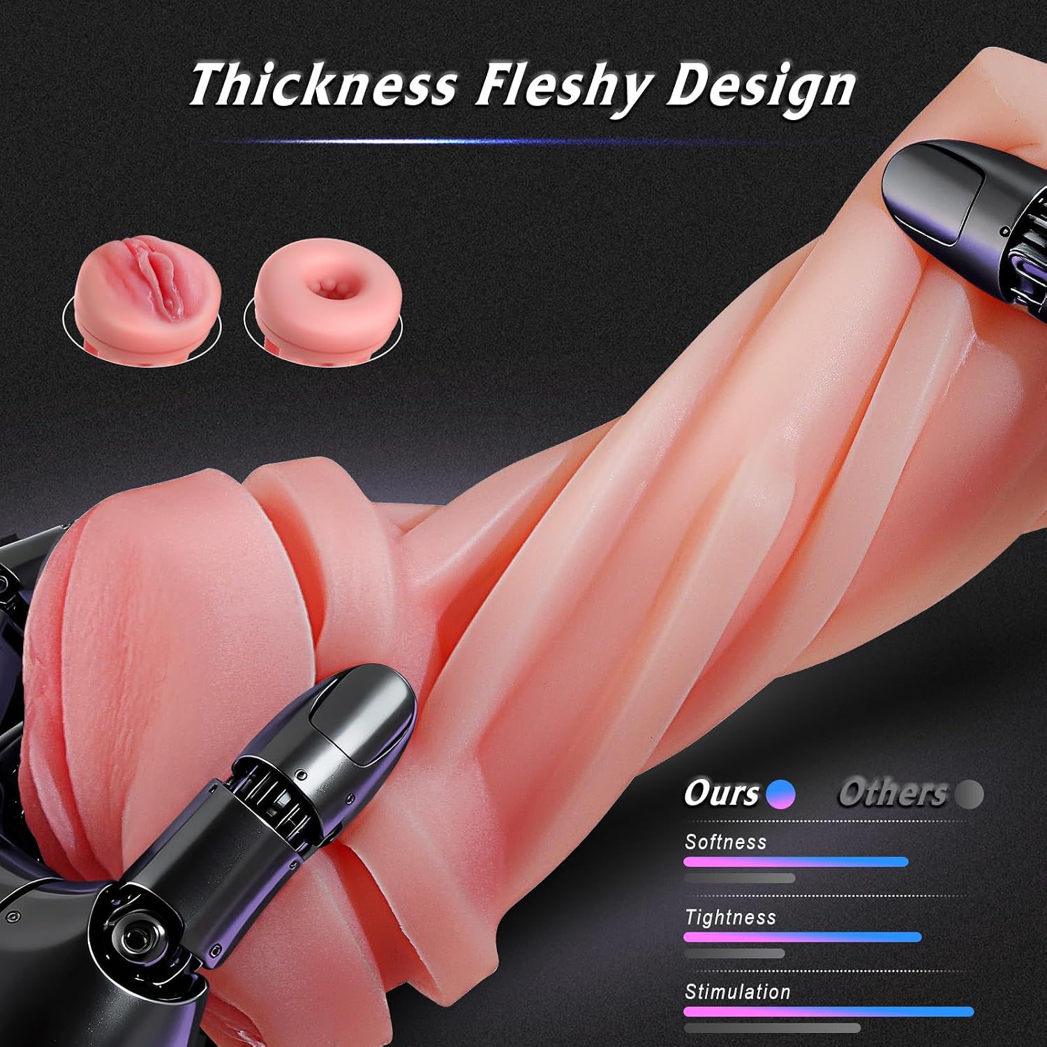 Personal Wellness Massager – Rechargeable Electronic Device with Dual Soft-Touch Sleeves, 9 Pulsing & 9 Vibration Modes, LCD Control Display & Ergonomic Grip