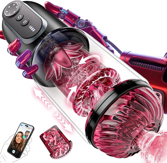 Smart Personal Wellness Massager – App-Controlled Automatic Device with Thrusting, Rotating, Suction & Gentle Motion Functions, Power Display & Ergonomic Soft-Touch Design