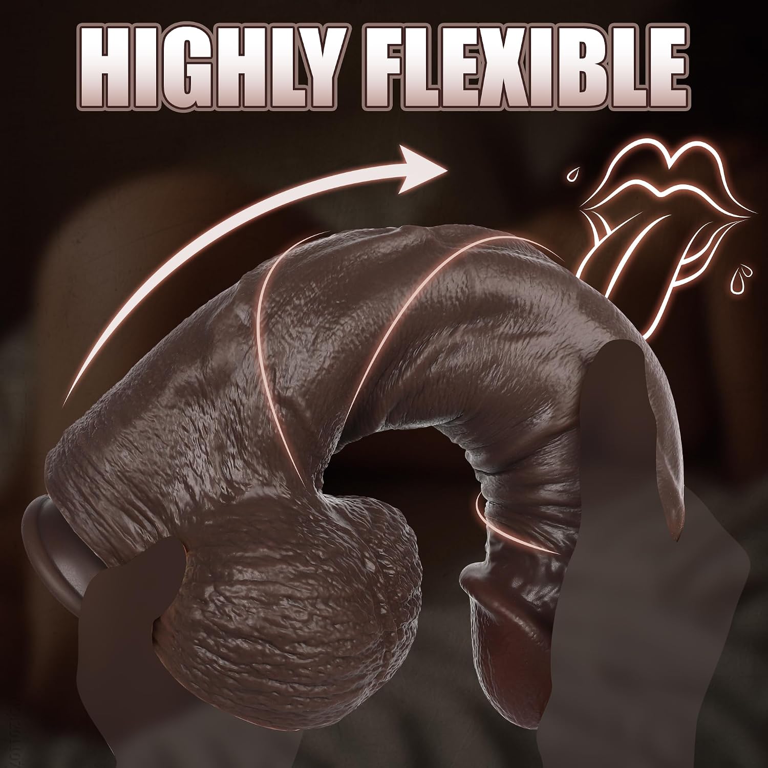 XXL Personal Wellness Companion – Premium Soft-Touch Silicone Design with Extra-Thick Curved Profile, Realistic Finish, Strong Suction Base & Stable Hands-Free Support