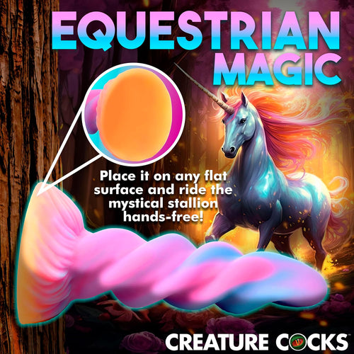 # Premium Glow-In-The-Dark Silicone Personal Wellness Massager  Firm yet Flexible Body-Safe Silicone Design with Unique Textured Finish, Hands-Free Suction Base, Phthalate-Free Construction, and Premium Fantasy-Inspired Styling.